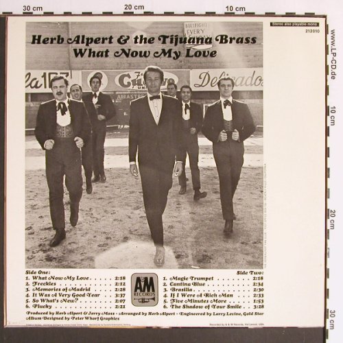 Alpert,Herb & Tijuana Brass: What Now My Love (1966), AM (212 010), D Typ: LP Best.-Nr.: Y6377 Preis: 7,50 Euro