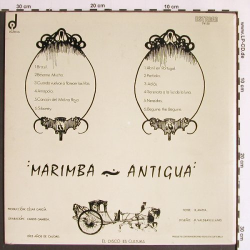 Marimba Antigua: Same (instrum.), DiDECA(74 158), Guatemala, 1974 - LP - Y6421 - 7,50 Euro