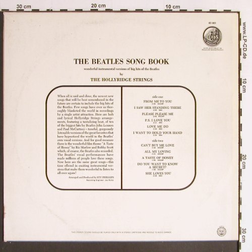 Hollyridge Strings: The Beatles Songbook, Capitol (STK 83 801), D, 1964 Typ: LP Best.-Nr.: Y6424 Preis: 9,00 Euro