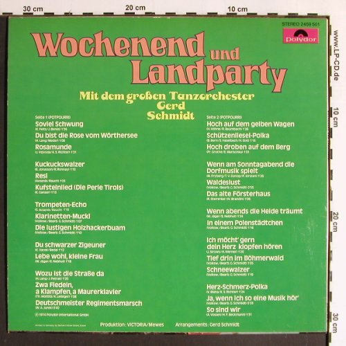 Schmidt,Gerd - Tanzorchester: Wochenend u.Landparty, Polydor Promo(2459 501), D, 1974 - LP - Y6486 - 5,00 Euro