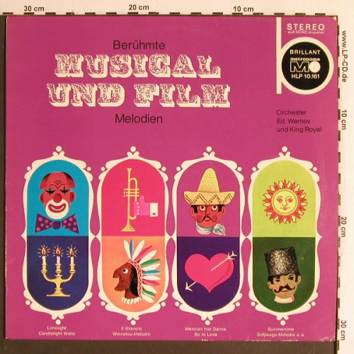 Wernov Orch.,Ed  und King Royal: Berühmte Musical und Film Melodien, Metronome (HLP 10.161), D Typ: LP Best.-Nr.: Y6631 Preis: 6,00 Euro