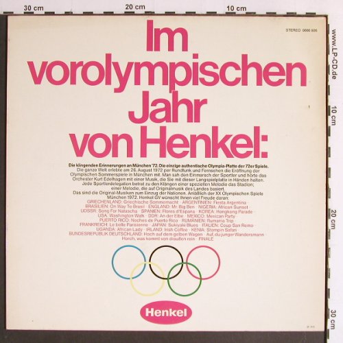 Edelhagen,Kurt: Einzug der Nationen,im vorolympisch, Polydor / HENKEL(0666 926), D, 1972 - LP - Y6658 - 5,00 Euro