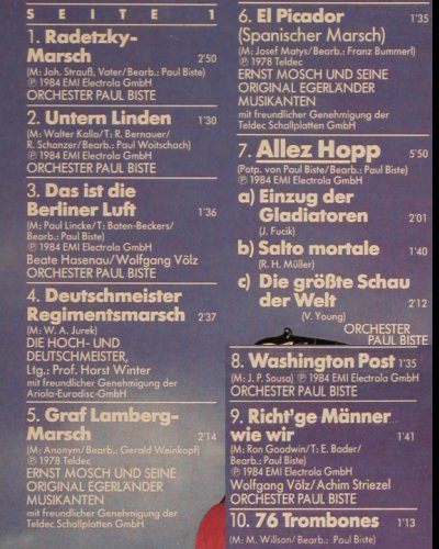 V.A.Tausend Takte Marschmusik: Orch.Paul Biste,Mosch u.a., EMI (26 0125 1), D, 1984 Typ: LP Best.-Nr.: Y6721 Preis: 5,00 Euro