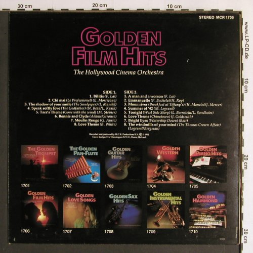 Hollywood Cinema Orchestra: Golden Film Hits, MCR (1706), NL, 1982 Typ: LP Best.-Nr.: Y6782 Preis: 5,00 Euro