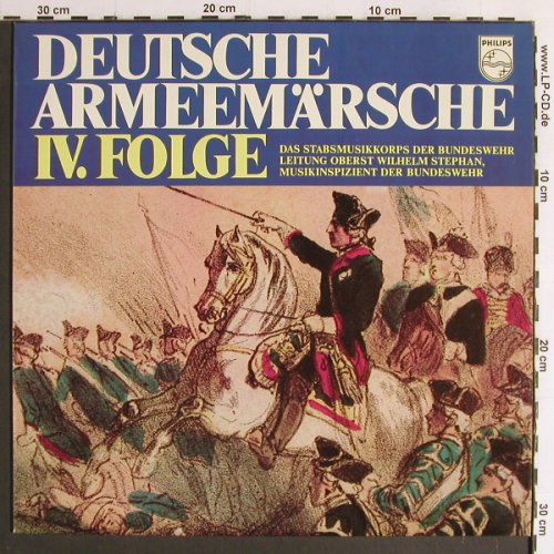 V.A.Deutsche Armeemärsche: IV.Folge,Stabsmusikkorps der B.W., Philips (5840 403), D, 1976 Typ: LP Best.-Nr.: Y6783 Preis: 6,00 Euro