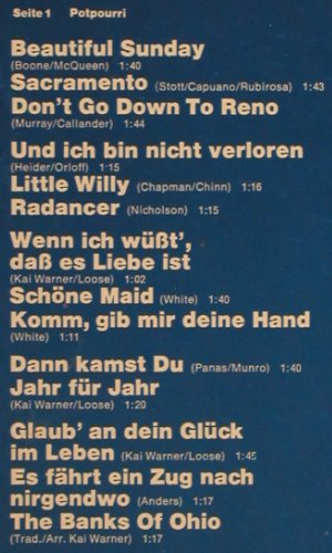Warner,Kai & Orch.: Let's go in 9,28 Spitzenschlager..., Polydor (2371 301), D, 1972 Typ: LP Best.-Nr.: Y6846 Preis: 6,00 Euro