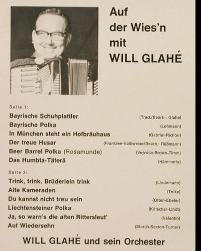 Glahe,Will: Oktoberfest, Auf der Wies'n mit, Decca (SLK 16872-P), D, 1972 Typ: LP Best.-Nr.: Y6847 Preis: 7,50 Euro