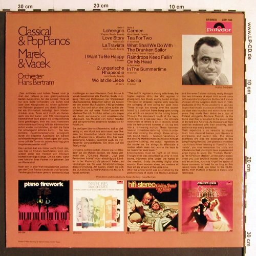 Marek & Vacek: Classical & Pop Pianos, Polydor(2371 160), D, 1971 - LP - Y6869 - 5,00 Euro