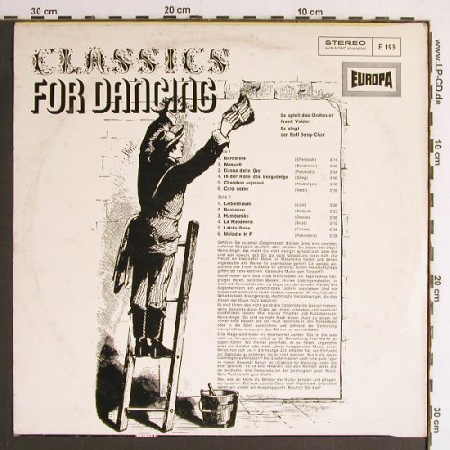 Valdor,Frank & Orch/Rolf Berry Chor: Classics for Dancing, Europa (E 193), D Typ: LP Best.-Nr.: Y6870 Preis: 5,00 Euro