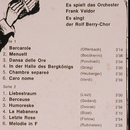 Valdor,Frank & Orch/Rolf Berry Chor: Classics for Dancing, Europa (E 193), D Typ: LP Best.-Nr.: Y6870 Preis: 5,00 Euro
