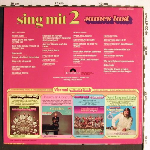 Last,James: sing mit 2, Polydor(2371 471), D, 1974 - LP - Y6887 - 6,00 Euro
