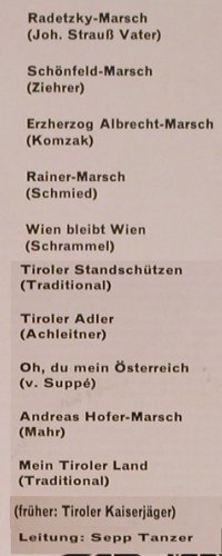 Tiroler Jägerregiment: Regimentsmusik des,(ex Kaiserjger), Bertelsmann(33 230), D,Mono,  - 10inch - Y6978 - 7,50 Euro