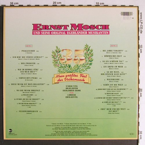 Mosch,Ernst & Seine Orig.Egerländer: 35 Jahre-Mein gr.Fest derVolksmusik, EW(9031-75027-1), D, 1991 - LP - Y7011 - 7,50 Euro
