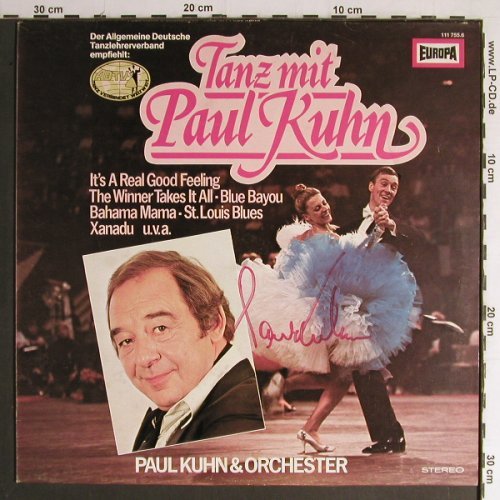 Kuhn,Paul & Orchester: Tanzparty mit Paul Kuhn, Autogramm, Europa (111 755.6), D, 1980 Typ: LP Best.-Nr.: Y7028 Preis: 20,00 Euro