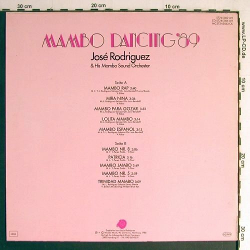 Rodriguez,Jose & his Manbo Orch.: Mambo Dancing'89, Widder Musik (572 062 AH), D, 1988 Typ: LP Best.-Nr.: Y7043 Preis: 6,00 Euro