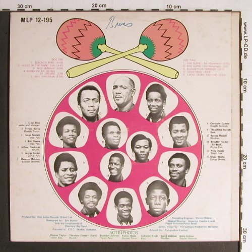 Barbados Steel Orchestra: Classics to Calypso, m-/vg+, Melodise (MLP 12-195), woc Typ: LP Best.-Nr.: Y7049 Preis: 5,00 Euro