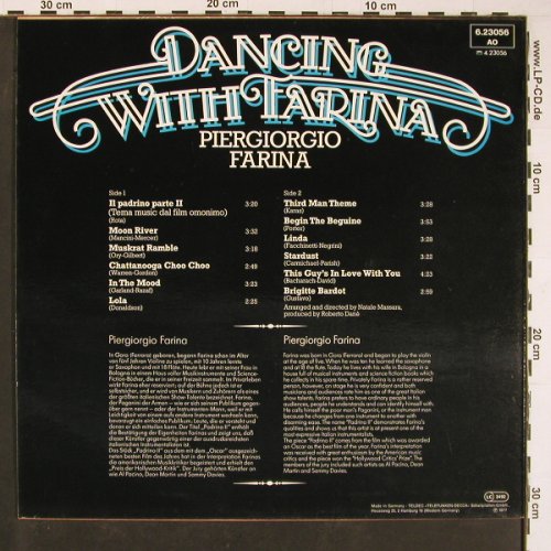 Farina,Piergiorgio: Dancing with Farina, Proauttorlassolati (6.23056 AO), D, 1977 Typ: LP Best.-Nr.: Y708 Preis: 7,50 Euro
