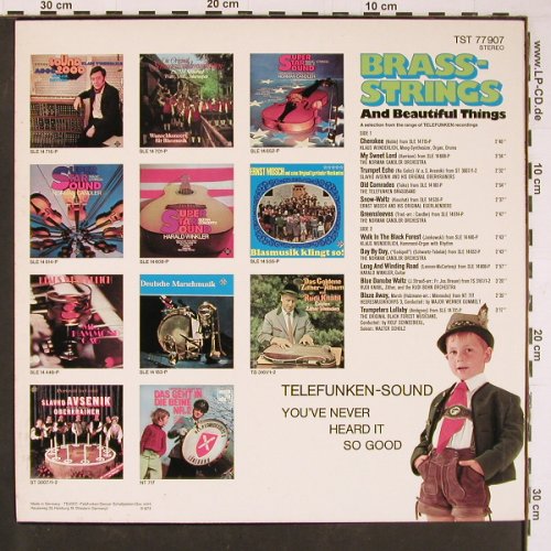 V.A.Brass-Strings: and Beautiful Things, Promo-Stol, Telefunken(TST 77 907), D, 1973 - LP - Y715 - 7,50 Euro