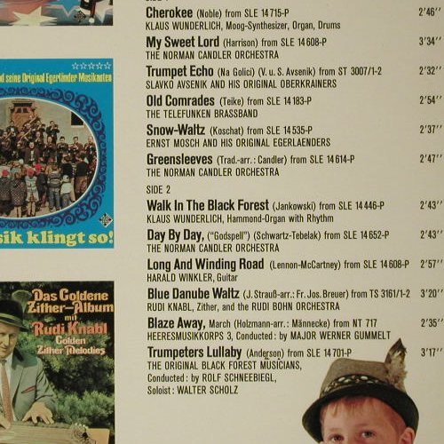 V.A.Brass-Strings: and Beautiful Things, Promo-Stol, Telefunken (TST 77 907), D, 1973 Typ: LP Best.-Nr.: Y715 Preis: 7,50 Euro