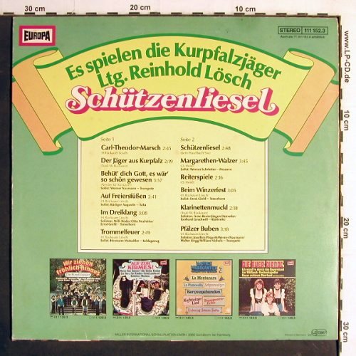 Kurpfalzjäger: Schützenliesel, Europa (111 152.3), D, 1980 Typ: LP Best.-Nr.: Y7168 Preis: 5,00 Euro
