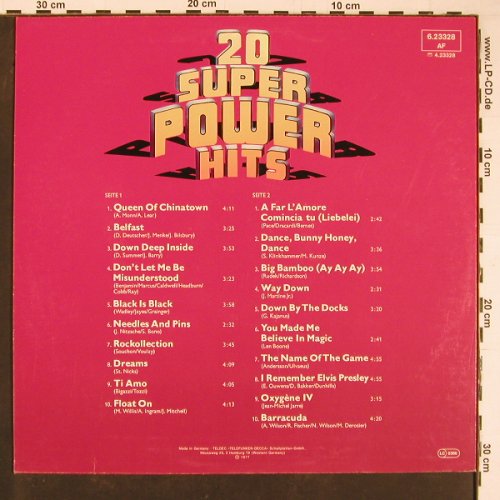 V.A.20 Super Power Hits: gesungen, vocal-prod., Telefunken(6.23328 AF), D, 1977 - LP - Y719 - 6,00 Euro