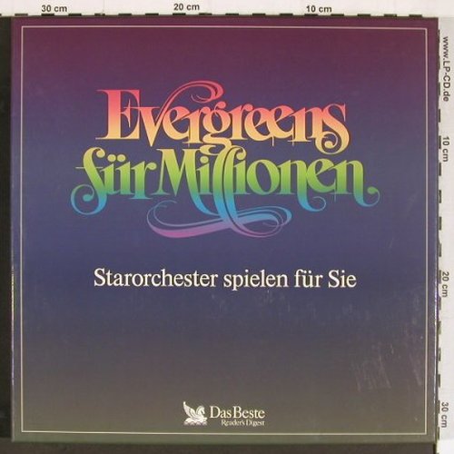 V.A.Evergreens für Millionen: Starorchester spielen für Sie, Box, Das Beste (MIL 7897), D,CD-Bookl, 1991 Typ: 8LP Best.-Nr.: Y7240 Preis: 12,50 Euro