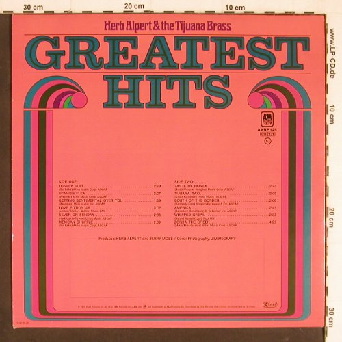 Alpert,Herb & Tijuana Brass: Greatest Hits, AM (NP 125), NL, 1970 Typ: LP Best.-Nr.: Y7251 Preis: 7,50 Euro