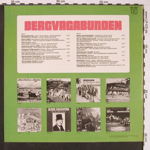 V.A.Bergvagabunden: Geschw. Wurmer, Basi Erhardt (1967), Telefunken(NT 857), D,  - LP - Y729 - 6,00 Euro