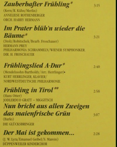 V.A.Nun will der Lenz uns grüßen: Ingeborg Hallstein.. Düppelw.Kinder, Orchestrola (ORC 76.021), D Typ: LP Best.-Nr.: Y7489 Preis: 5,00 Euro
