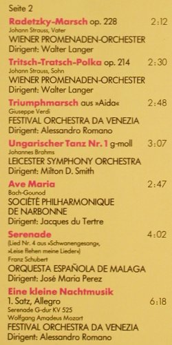 V.A.Traumland der Musik: Tony Anderson&Orch... Festival Orch, Sonocord/Bücherbund (27 174-2), D Typ: LP Best.-Nr.: Y7535 Preis: 4,00 Euro