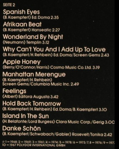 Kaempfert,Bert: Wonderland By Night, Polystar (60 332), D, Ri Typ: LP Best.-Nr.: Y7537 Preis: 6,00 Euro