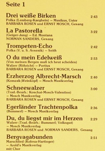Mosch,Ernst & seine Orig.Egerländer: Das Beste der volkstümlichen Hitpar, Teldec(6.26189), D, Ri, 1985 - LP - Y7564 - 5,00 Euro