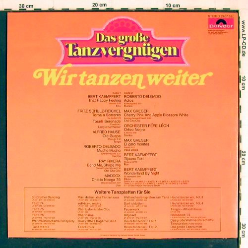 V.A.Das Grosse Tanzvergnügen: Wir tanzen weiter, Polydor (2437 331), D Typ: LP Best.-Nr.: Y7712 Preis: 5,00 Euro