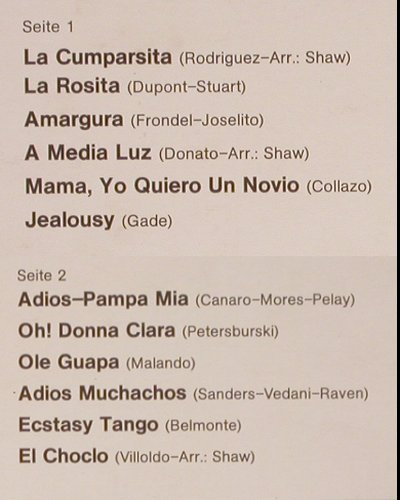 Black,Stanley: Jalousie  Tango-Favoriten (1960), Decca (ND 872), D Typ: LP Best.-Nr.: Y7756 Preis: 9,00 Euro