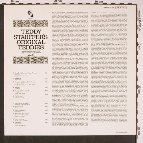 Stauffer's Orig.Teddies,Teddy: Orig.Rec. Made in 1940/41 Vol.2, Swiss Jazz(SJLP-6313), CH, 1973 - LP - Y776 - 7,50 Euro
