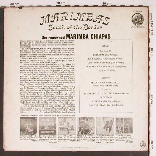 Marimba Chiapas: Marimbas-South of the Border,instr., Capitol(ST 10358), US,m-/VG+,  - LP - Y7802 - 5,00 Euro