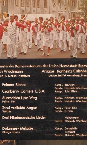 Bremer Jugendblasorchester: Live'78, Ltg.:Heinrich Wiechmann, Clearsound (DK 84), D, 1978 Typ: LP Best.-Nr.: Y7803 Preis: 7,50 Euro