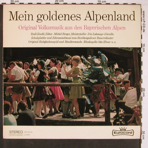 V.A.Mein goldenes Alpenland: Original Volksmusik, Eurocord (J-019), D, 1965 Typ: LP Best.-Nr.: Y781 Preis: 12,50 Euro