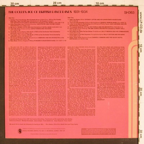 V.A.The Golden Age of Brit.DanceB.: 1931-1934,NewMayfair..C.Gibbons, World Records (SH 363), UK Typ: LP Best.-Nr.: Y8100 Preis: 7,50 Euro