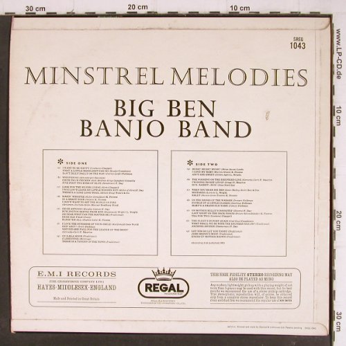 Big Ben Banjo Band: Minstrel Melodies, Regal (SREG 1043), UK, 1960 Typ: LP Best.-Nr.: Y8320 Preis: 7,50 Euro