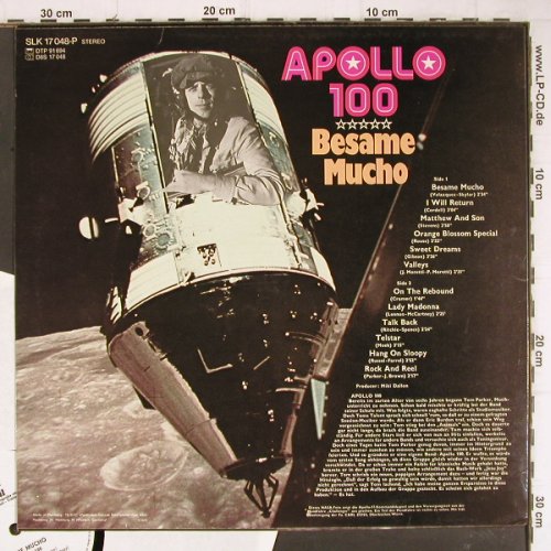 Apollo 100: Besame Mucho (Tom Parker), Young Blood,Warenprobe (SLK 17048-P), D, 1974 Typ: LP Best.-Nr.: Y8634 Preis: 7,50 Euro