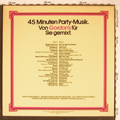 V.A.Gordon's Party: J..C.Borelly.. Serg.Crackers Band, Gordons/Tedec (66.21475), D, Foc, 1977 Typ: LP Best.-Nr.: Y8749 Preis: 7,50 Euro
