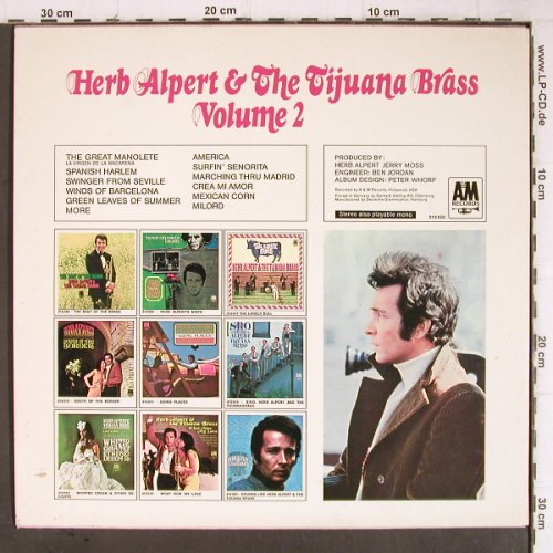 Alpert,Herb & Tijuana Brass: Volume 2, AM (212 050), D, 1968 Typ: LP Best.-Nr.: Y8920 Preis: 7,50 Euro