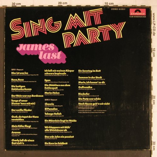 Last,James: Sing Mit Party, Polydor Club-Ed.(65 255 2), D, 1976 - LP - Y8928 - 6,00 Euro