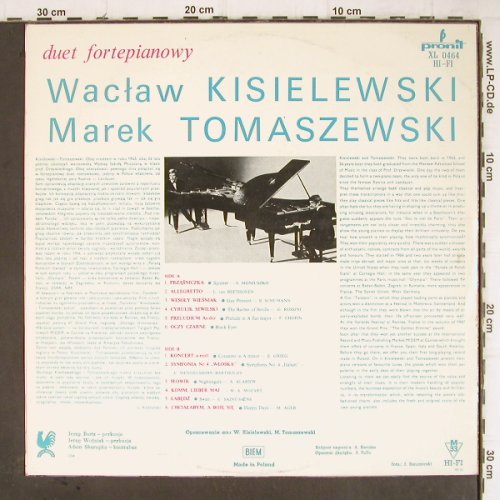 Kisielewski,Wactaw&Marek Tomaszewki: Play favourite melodies(duet piano), Pronit, Mono (XL 0464), PL Typ: LP Best.-Nr.: Y8944 Preis: 6,00 Euro
