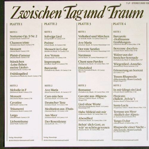 Carste,Hans & sein gr.Streichorch.: Zwischen Tag und Traum, Box, Polydor,Folge1-7 (2630 102), D, 1970 Typ: 7LP Best.-Nr.: Y9081 Preis: 14,00 Euro