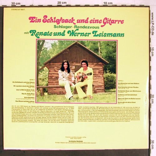 Leismann,Renate & Werner: Ein Schlafsack & eine Gitarre, Ariola(87 186 IT), D,  - LP - Y9213 - 5,00 Euro