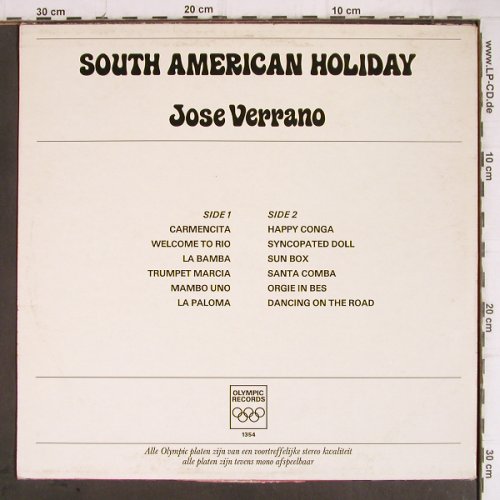 Verrano,Jose: South American Holiday, Olympic Records (1354), NL,m-/vg+ Typ: LP Best.-Nr.: Y9259 Preis: 5,00 Euro