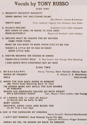 Ross,Roy & his Orchestra: Songs of our time,Song Hits of 1916, MCA Coral (CB-20045), US Typ: LP Best.-Nr.: Y9303 Preis: 5,00 Euro