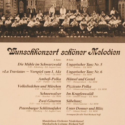 Mandolinen Orchester Niederkassel: Zauberklang der Mandolinen,R.Neff, Mercato(66 832 7), D, 1977 - LP - Y9311 - 6,00 Euro